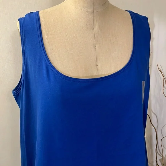 Jones New York total blue scoop neck tank top - Picture 2 of 7